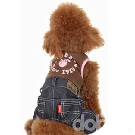 Hundoverall Jeans Med T-shirt Hundkläder Xs Multifärg Xs