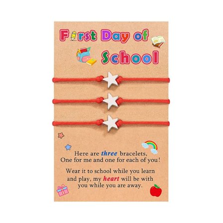 Tillbaka till skolan Armband Repvävda armband RÖD 3 RÖD 3