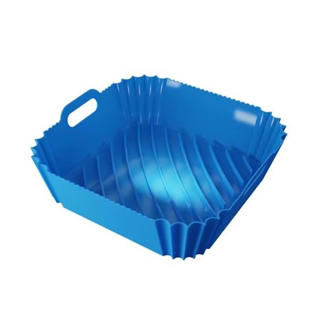 Airfryer Silikonkorg Non-Stick Återanvändbar Bakplåtstillbehör Blå