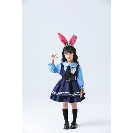 Zootopia Judy Hopps og Nick Wilde Officer Kostume, Halloween Cosplay Outfit til Voksne og Børn, Forældre-Barn Kanin Ræv Politiuniform