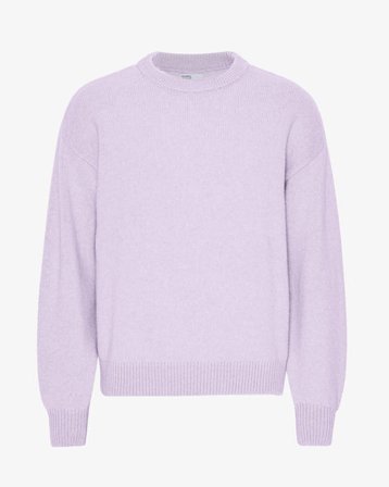 Oversized Merino Wool Crew - Soft Lavender