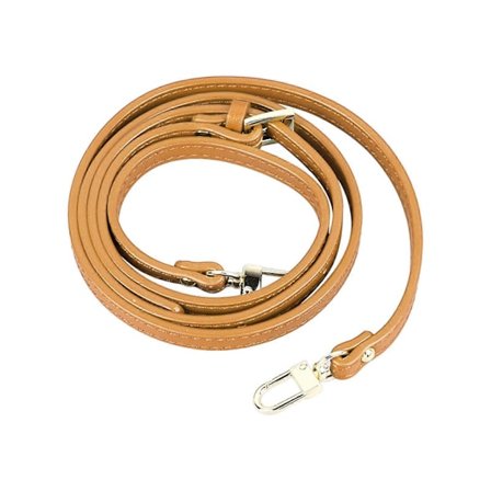 Lædertaske Rem 105 til 122 cm Justerbar 0,9 cm Bred Udskiftnings Skulderrem til Taske Håndtaske Lys Brun Gylden Hardware