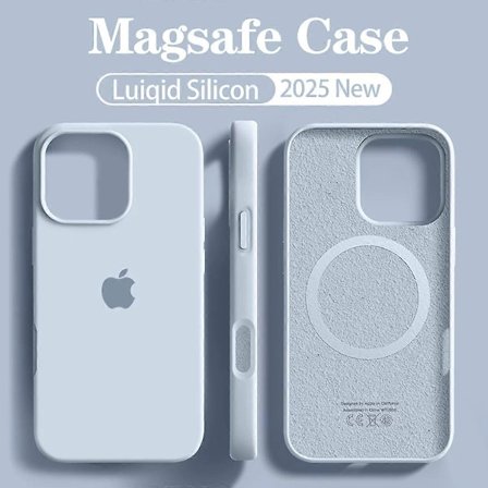 Original Magsafe flydende silikone blødt etui til Apple iPhone 16 15 14 12 13 Pro Max trådløs opladning med logo 16 magnetisk cover(h})