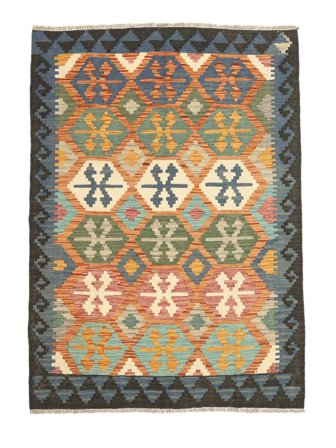 Piccolo Kilim Afghan Old Style Tappeto 128X176 Lana