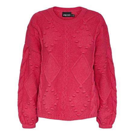 Pieces, Round-neck Knitwear Roze, Dames, Maat:M