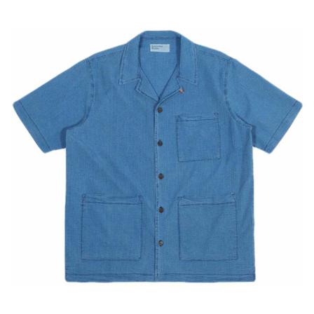 Universal Works, Island Shirt Blauw, Heren, Maat:L