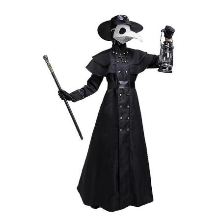Halloweenkjoler Karneval Halloween Par Pest Legekostyme Middelalder Krigssykepleier Fuglenebb Playsuit Cosplay Fancy festkjole Høy kvalitet Man 4XL-