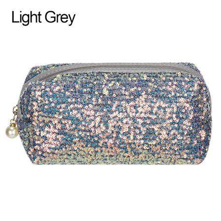 Fashion Glitter Sminkväska med hög kapacitet Dragkedja Handväskor