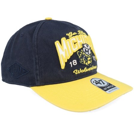 47 Brand - College Blå adjustable Caps - Michigan Wolverines Ncaa Charlton Tt 47 Hitch Navy/Yellow A-Frame Adjustable @ Hatstore