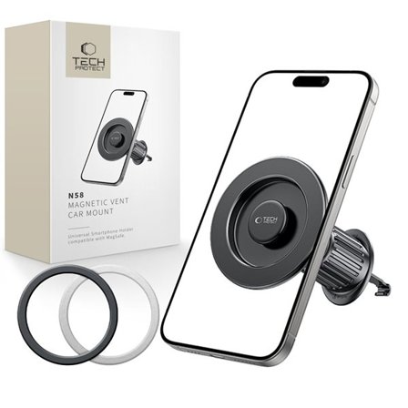 Tech-Protect N58 magnetisk MagSafe-holder til luftudtag i bilen - sort