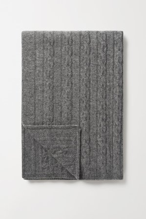 Soft Goat - Cable Knit Scarf - Schal aus Kaschmir - One Size - Grey