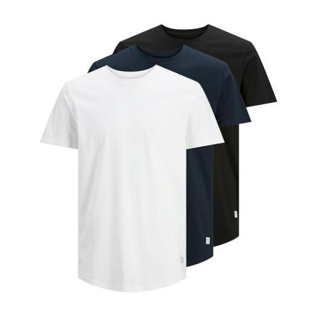 Jack & Jones, Pakiet 3 t-shirtów Jack & Jones col ras-du-cou enoa Biały, Mężczyzna, Rozmiar: L