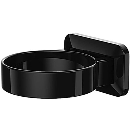 Hårfönshållare svart plast självhäftande 1 st