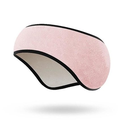 Varme ørevarmere for menn og kvinner med kaldt vær løping og ski ørevarmere rosa