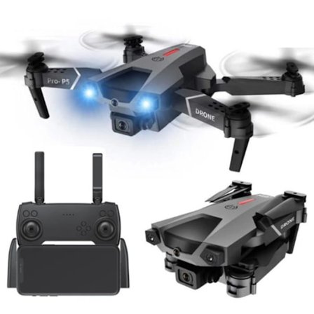 Drone - P5 - Quadrokopteri 4K - Esteen välttäminen - Kaksoiskamera - Kauko-ohjattava