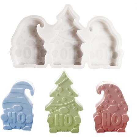Julelysform, Julelys Silikoneform Julegnom, Jule 3d Julelysforme, Julegnom Gipsstøbeforme, Sa