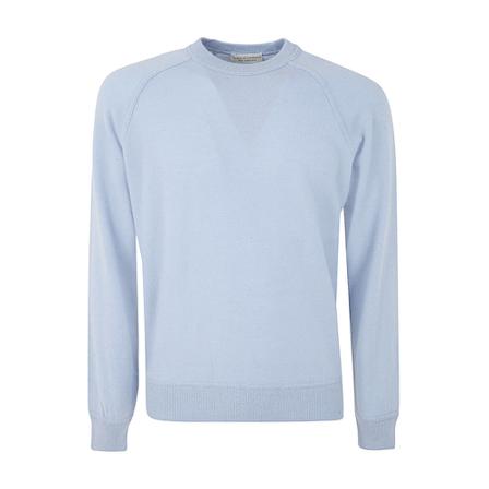 Filippo De Laurentiis Raglan Sleeve Round Neck Pullover blå, Herr, Herr, Storlek: M