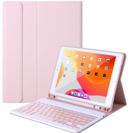 Stilrent fodral för iPad 2022 10-10.9" Rosa Bluetooth Tangentbord Mjuk Tum