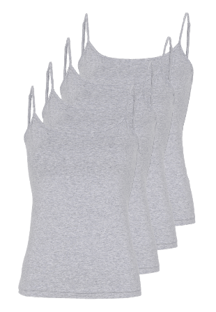 JBS of Denmark 4-pack Bambu, Linne Smala Axelband, Grå Linnen Dam M