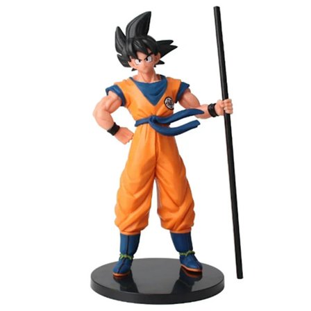 med eske 22cm PVC Anime Figur Son Wukong Super Saiyan Goku Modell Dekorasjon for Anime Fans Første Utgave
