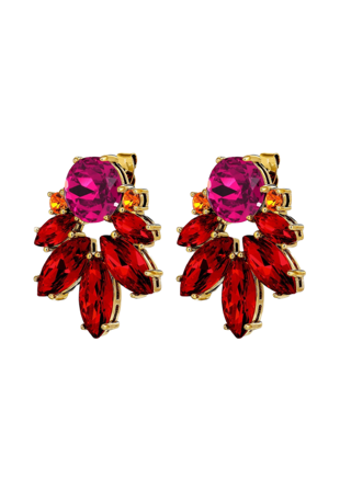 Dyrberg & Kern DRAGO RED / PINK Örhänge Smycken klockor Dam Röd ONESIZE