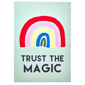 RICE A/S A3 Poster with Rainbow - ́TRUST THE MAGIC ́ One Size - Home accessories - One size - Green