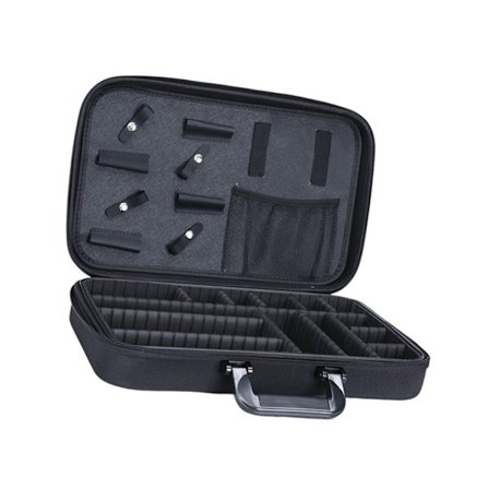 Praktisk oppbevaring av hårstylingtilbehør organisert for salongprofesjonelle