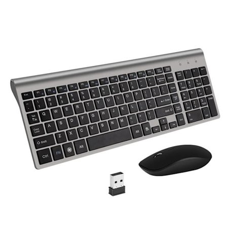 Trådlöst Tangentbord och Mus - LUNAVO - QWERT TD - Bluetooth - USB 2.4GHz - 1600 dpi