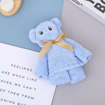 Foldbart Håndklæde Gave Håndklæder BLÅ