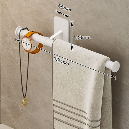 35/45cm Håndklestativ Klesholder HVIT 35CM