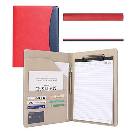 Klipsmappe med kombinert lagring, klipsmappe med deksel egnet for forretningsskolekontormøte Notisblokk Kryssfiner D (FMY)