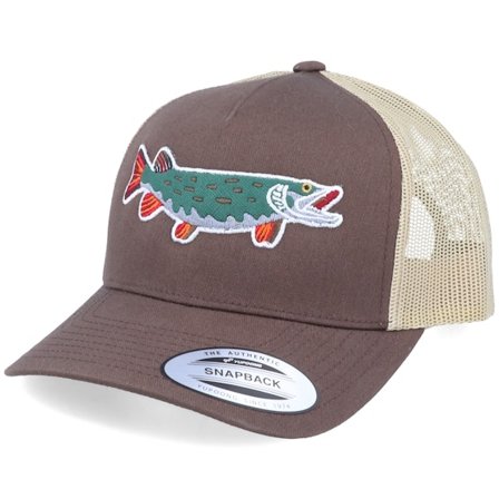 Skillfish - Bruin trucker Cap - Pike Green Applique Brown/Khaki Trucker @ Hatstore