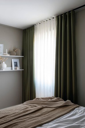 Hasta - Verho Stilla 132x250 cm - Vihreä - Poimutusnauhaverhot - 132X250 - - Homeroom