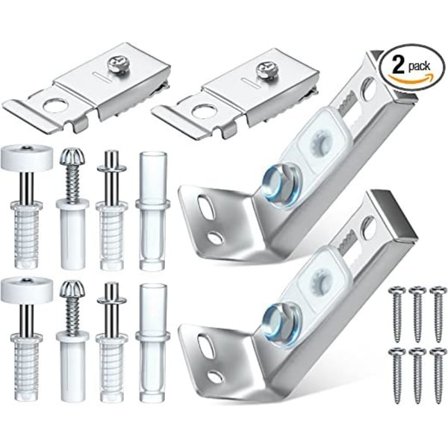 Reparasjonssett for foldedør - Maskinvaresett kompatibelt med 2,22 tommer til 2,54 tommer skinne, erstatningssett for foldelommedør