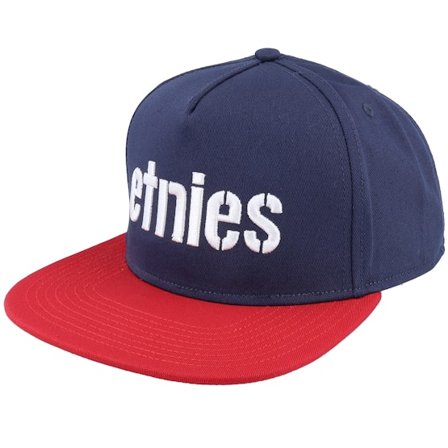 Etnies - Blå snapback Keps - Corp Navy/Red/White Snapback @ Hatstore