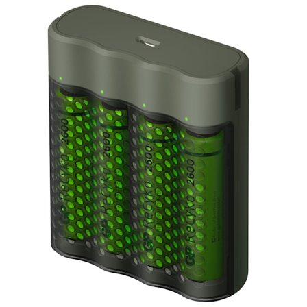 GP ReCyko M451 Battery Charger USB + 4xAA Batteries 2600mAh