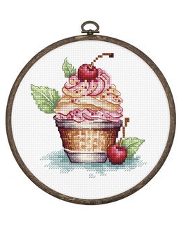 Broderikit Billede Cupcake - Luca-S