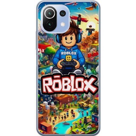 Kompatibel Mobilcover til Xiaomi Mi 11 Lite Roblox-verden med spilkarakterer og farverige eventyr fyldt med action og flyvende køretøjer