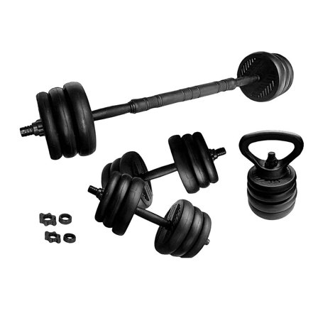 ASG Vægtsæt 20 kg. Sort/Sort, Sport & Velvære, Vægte, Håndvægte