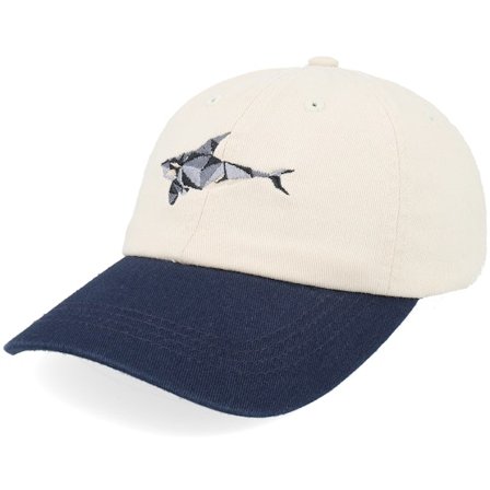Kinder Kiddo Cap - Beige unconstructed Cap - Kinder Paper Orca Stone/Navy Washed Dat Cap / Unstructured @ Hatstore