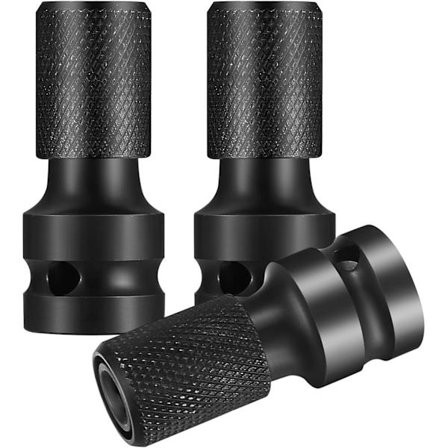 3-pack 1/2" Socket till 1/4" Hexskaft Adapter - Slagnyckeladapter