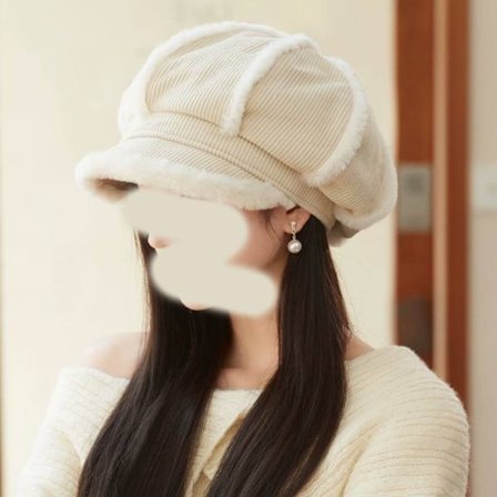 Stilfuld og alsidig ottekantet kasket, varm plysbaret, Khaki