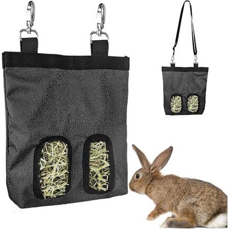 Høybeholder for marsvin, høyhekk for kaniner, hengende høypose