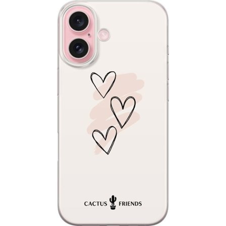 Kompatibel Mobilcover til Apple Apple iPhone 16 Cactus and Friends - Soft Romance Sketch
