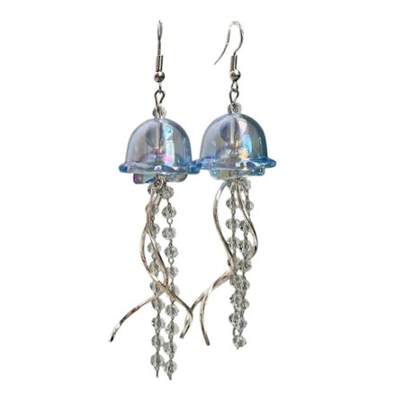 Stilfulde Jellyfish Dingle Øreringe Bærbare Jellyfish Øreringe Drop Ørekrog til Modebevidste Personer