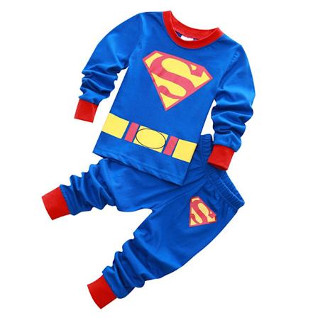 Børnetøjssæt med Spiderman og Batman blå 95 blue