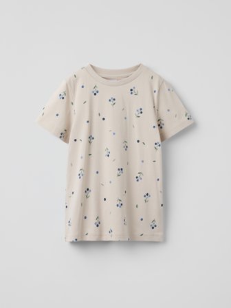 T-Shirt Blaubeere - 116 - kinderbekleidung - beige - Polarn O. Pyret