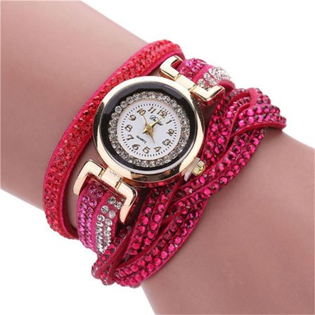 Quartz Watch Rhinestone Armbandsur ROSE