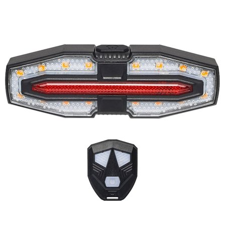 Uppladdningsbar Cykel Baklampa Trådlös Fjärrkontroll Cykel Bakljus Vattentät Cykel Blinkers Lampa för Nattcykling