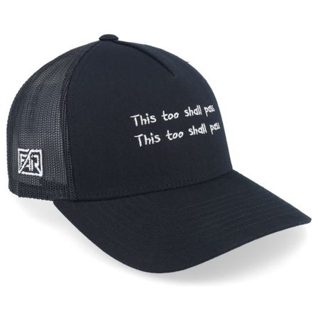 Fair - Svart trucker Keps - This Too Shall Pass Black A-frame Trucker @ Hatstore